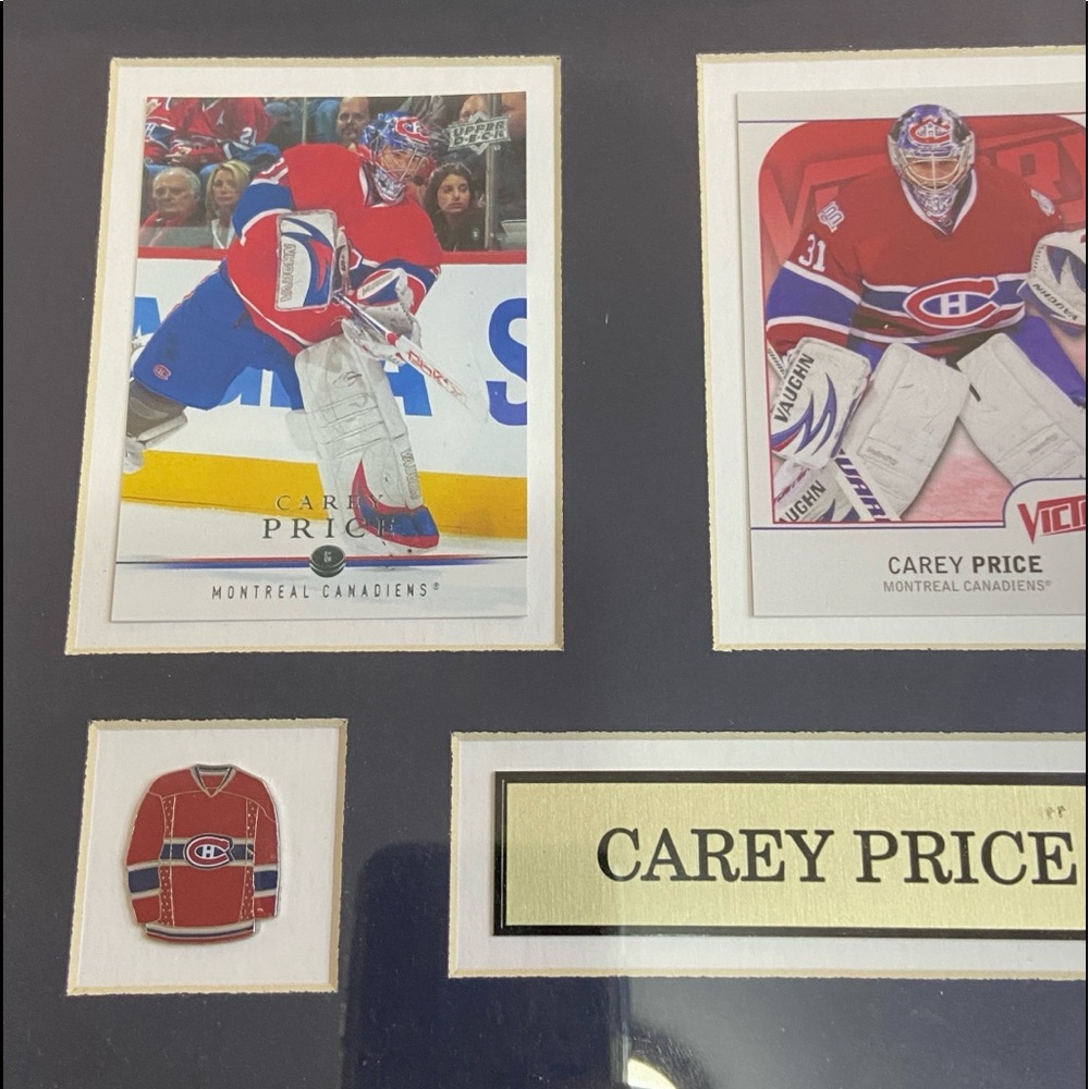 Carey Price NHL Hockey Framed cards